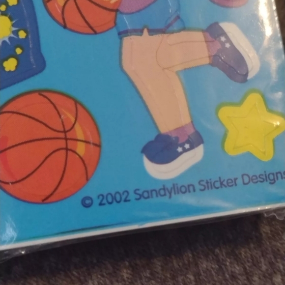 Vintage 2002 Sandylion Basketball Girl Stickers, New In Package, 2 sheets - Picture 5 of 5